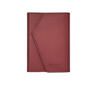 Etres Portafoglio Roma Classic Magnetico per Smartphone, Vera Pelle, Compatibile con MagSafe, Protezione RFID, 3 Scomparti, Fibra di Carbonio, Moderno (CLASSICO, ROSSO)