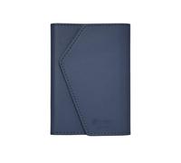 Etres Portafoglio Roma Classic Magnetico per Smartphone, Vera Pelle, Compatibile con MagSafe, Protezione RFID, 3 Scomparti, Fibra di Carbonio, Moderno (CLASSICO, BLU)