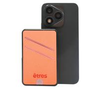 ETRES POWER BANK 5000MAH MAGSAFE USB PORTACARTE CREDITOO RFID PELLE PINK