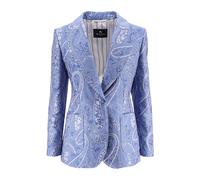 Etro - Blazer monopetto in misto seta - - Jackets - Donna - Multicolore - M