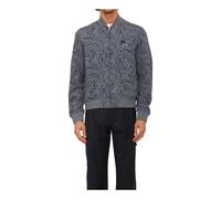 Etro - Bomber Jacket With Logo - - Jackets - Uomo - Blu - M