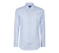 Etro - Camicia a Maniche Lunghe con Bottoni e Logo - - Shirts - Uomo - Blu - L