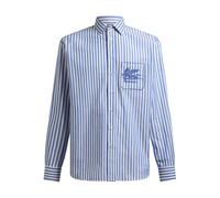 Etro - Camicia a Righe con Pegaso - - Shirts - Uomo - Blu - S