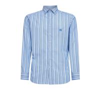 Etro - Camicia a Righe in Cotone con Ricamo Pegaso - - Shirts - Uomo - Multicolore - M