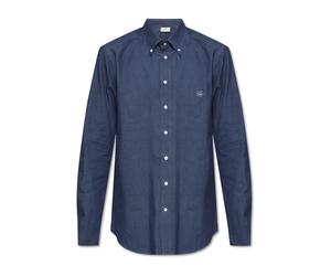 Etro - Camicia con Logo Ricamato - - Shirts - Uomo - Blu - 2XL