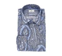 Etro - Camicia in cotone a motivo cachemire regular fit - - Shirts - Uomo - Multicolore - L