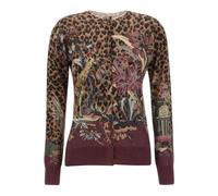 Etro - Cardigan in Seta e Cashmere con Stampa Paisley Floreale - - Knitwear - Donna - Multicolore - XL