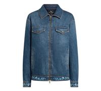 Etro - Giacca di jeans con ricamo e zip - - Jackets - Donna - Blu - S