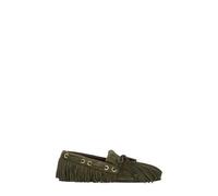 Etro - Mocassini Barchetta in Camoscio con Frange - - Shoes - Donna - Verde - 40 EU
