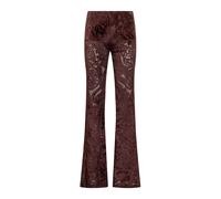 Etro - Pantaloni a zampa con effetto jacquard - - Trousers - Donna - Rosso - M