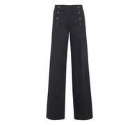 Etro - Pantaloni in cotone a gamba larga con tasche - - Trousers - Donna - Blu - S