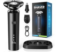 ETROBOT Rasoio Elettrico Barba, 3 in 1 Rasoio Capelli Uomo, Wet & Dry, Regolabarba Da Uomo Ricaricabili Impermeabile IPX7 Cordless con Rasoio Testa Magnetiche & Ricarica USB-C