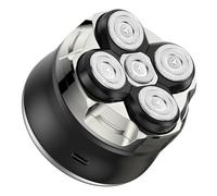 ETROBOT Rasoio Testa Calva, Rasoio Elettrico Barba, 5D Rasoio Capelli Uomo Testa con Rasoio Testa Magnetiche, Wet & Dry 100% Lavabile, USB Ricaricabile Senza Fili MOJO 1 2K