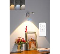 Etrogo Lampada LED con Sensore di Movimento con batteria senza fili,Compatta 82x188mm,Autonomia 30 Giorni,3 Modalità (3000K-6000K Dimmerabile),ABS,con Telecomando,Ideale per Corridoio, Scale