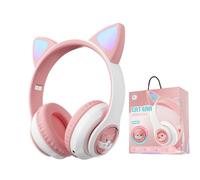 ETRSAIRL YUSONIC - Cuffie Bluetooth per bambini e bambine, senza fili, per ragazzi e ragazze, Amazon Fire, tablet/laptop/iPad/scuola (bianco/rosa 2)