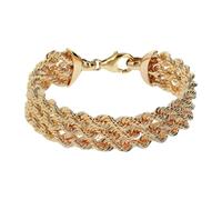 etrusca GIOIELLI Bracciale Donna Multi-filo placcato Oro 18k - Bracciale Dorato Catena Corda - Gioielli Made in Italy - Braccialetto Idea Regalo Compleanni, Anniversari, Festa Donna, Festa Mamma
