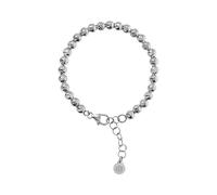 etrusca GIOIELLI Bracciale Donna placcato Rodio - Bracciale Argentato con Sfere Martellate - Gioielli Made in Italy - Braccialetto Idea Regalo Compleanni, Anniversari, Festa Donna, Festa Mamma