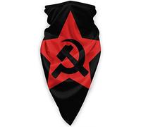Etryrt Scaldacollo a forma di falce e stella dell'URSS comunista dell'URSS scaldacollo scaldacollo antivento morbido elastico passamontagna bandana fascia sciarpa senza cuciture sport all'aperto sci