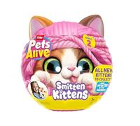 ets Alive Smitten Kittens Series 2 (British Shorthair) by ZURU: Peluche interattivo con 10 suoni, sorpresa unboxing, peluche morbido collezionabile per bambini dai 3 anni in su