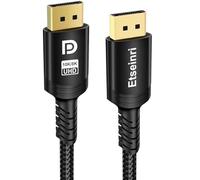 Etseinri Cavo DisplayPort 7.5M, Certificato Cavo DisplayPort 1.4 Nylon HDCP DSC1.2 8K 60Hz 4K 165Hz 144Hz 2K 240Hz, 32,4Gbps, HDR10, FreeSync e G-Sync, Display Port per Monitor Proiettore PC