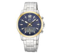 ETT Eco Tech Time Funk-Solar Orologio Professional Worldtimer Bicolore EGA-11717