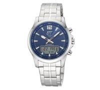 ETT Eco Tech Time Funk-Solar Orologio Professional Worldtimer Blu EGA-11716-31