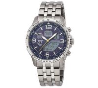 ETT Eco Tech Time Funk-Solar Orologio Professional Worldtimer Titan / Blu EGT-11