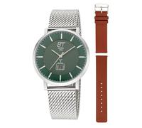 ETT Eco Tech Time Uomo Funk-Solaruhr Atacama Acciaio Inox Con 2 Bande EGS-11622