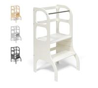 Ette Tete STEP UP • Torre Apprendimento Montessoriana Regolabile in Altezza (Bianco)