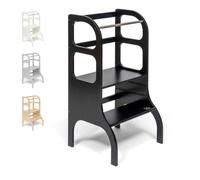 Ette Tete STEP UP • Torre Apprendimento Montessoriana Regolabile in Altezza (Nero)