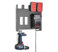 etterr • Supporto metallico da parete per batterie e caricabatterie Bosch Professional 18 V • Compatibile con GAL 18 V-40, GAL 18 V-160 C, 1880 CV, 3680 CV e GAX 18 V-30 • Stazione di ricarica
