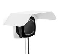 etterr | Tettoia metallica per caricabatteria da auto elettriche | Visiera/Tendina Antpioggia Punto di ricarica EV Esterno | Tetto protettivo pioggia Wallbox (Tetto, Bianco)