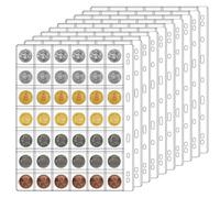 Ettonsun 10 fogli di 42 tasche per raccogliere monete e portamonete, inserti per raccoglitori, tasche per monete e pagine per raccogliere la maggior parte dei titolari di monete e album di libri