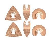 Ettonsun 6 lame oscillanti universali in carburo, lame miste multiutensile a semicerchio triangolare, kit per dita per piastrelle, malta, malta, muratura in calcestruzzo