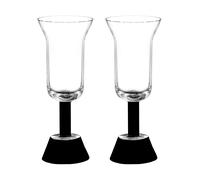 Ettore Sottsass - Orfeo Calice Flute Nero Champagne Goblet (Black) (Twin Pack...