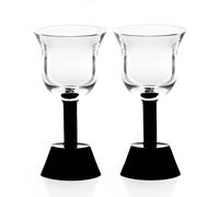 Ettore Sottsass - Orfeo Calice Vino Nero Wine Goblet (Black) (Twin Pack) 15cl