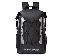 Ettore Zaino da Ciclismo Sacca 100% Impermeabile - Nero - Eclipse