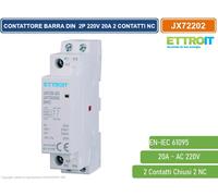 ETTROIT AC CONTATTORE MODULARE SU BARRA DIN AC 2P 220V 20A 2 CONTATTI CHIUSI NC