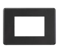 Ettroit An87307 Placca Slim Sottile 3p Colore Acciaio Scuro Compatibile Con Bticino Axolute Air