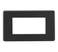 Ettroit An87407 Placca 4p Slim Sottile Serie Moon Colore Acciaio Scuro Compatibile Con Bticino Axolute Air