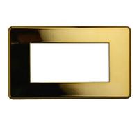 Ettroit An87412 Placca Slim Sottile 4p Colore Oro Lucido Compatibile Con Bticino Axolute Air