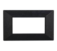 Ettroit An90424 Placca Piramide 4p Serie Moon Colore Nero Brillante Compatibile Con Bticino Axolute