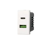 Ettroit Caricatore doppia USB 2IN1 Type-A + Type-C compatibile Bticino Axolute 5