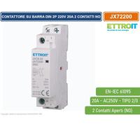 ETTROIT CONTATTORE MODULARE 2P BIPOLARE 20A 220V 2 CONTATTI APERTI NO TIPO 20