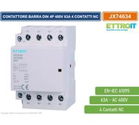 ETTROIT - CONTATTORE MODULARE SU BARRA DIN 4P 63A 400V 4 CONTATTI CHIUSI NC