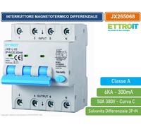 Magnetotermico Differenziale 3P+N 50A 300mA 380V-6KA CLASSE A