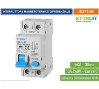 ETTROIT INTER. MAGNETOTERMICI DIFFERENZIALI SALVAVITA 2 MODULI 240V 30mA 6KA