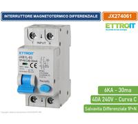 MAGNETOTERMICO DIFFERENZIALE ETTROIT 1P+N DA 6-10-16-25-32-40A 30MA 220V-6KA