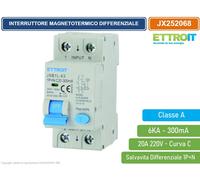 ETTROIT INTER. MAGNETOTERMICO DIFFERENZIALE SALVAVITA CLASSE 2MOD 1P+N 300mA 6KA