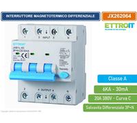 Magnetotermico Differenziale 3P+N 20A 30mA 380V-6KA CLASSE A